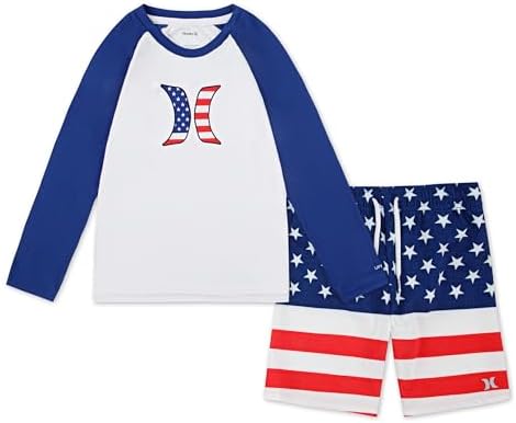Hurley Boys Swim Suit 2-Piece Set Elastic Waist UPF Protection