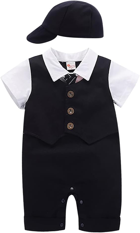 Baby Boy Romper Tuxedo