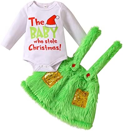 Green Monster Christmas Baby Costume Set for 0-24 Months