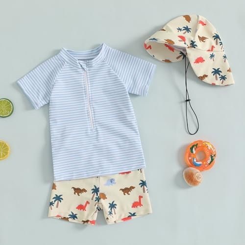 DuAnyozu Baby Boys 3-Piece Rash Guard Swim Set