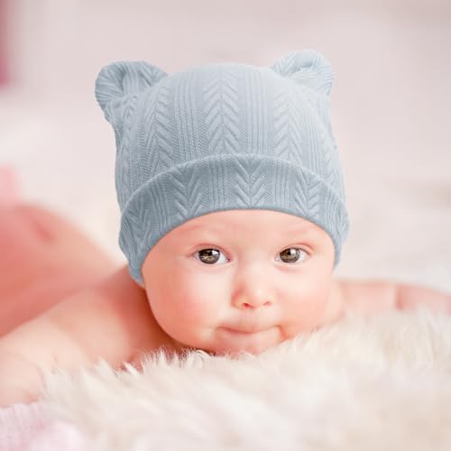 DRESHOW Bear Ears and Mittens Set for Babies
