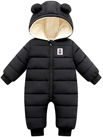 Cute Baby Boys Snowsuit for Newborn Girls Winter Jumpsuit