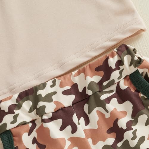 Brvxia Summer Challenge for Baby Boys T-Shirt Shorts Camouflage Elastic