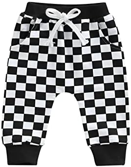 High-Quality Checkerboard Plaid Pants for Baby Elastic Waist Casual Trousers