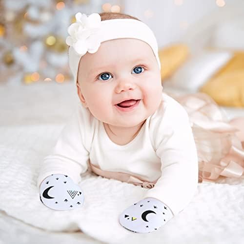 Geyoga 6 Pairs Baby Mittens No Scratch Cotton for 3-9 Months