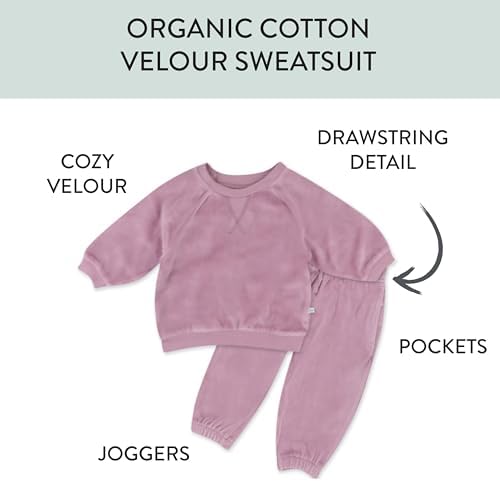 HonestBaby Velour Hoodie and Jogger Set