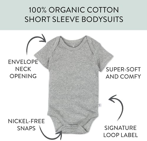 HonestBaby 10-Piece Organic Cotton bodysuits for infant boys and girls