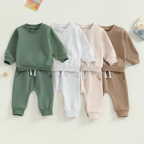 Tiacham Baby Outfits Cute sweatshirt Pants Set