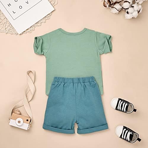 Patchwork Summer T-Shirt Shorts Set