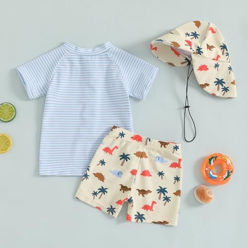 DuAnyozu Baby Boys 3-Piece Rash Guard Swim Set