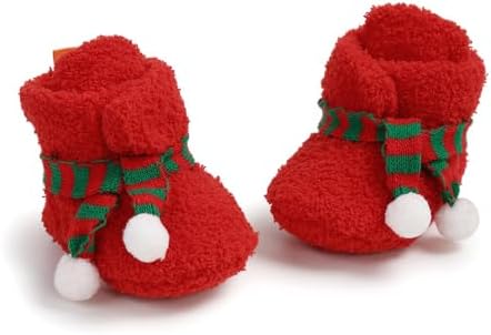 Stylish Cartoon Fleece Slippers Cozy Winter Booties for Babies