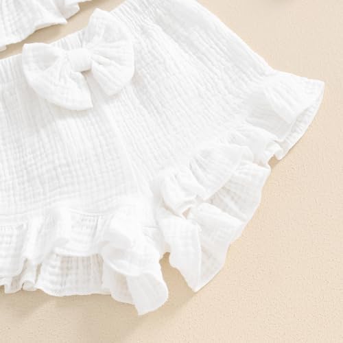 BemeyourBBs Summer Toddler Ruffle Sleeveless Top and Bloomers Set