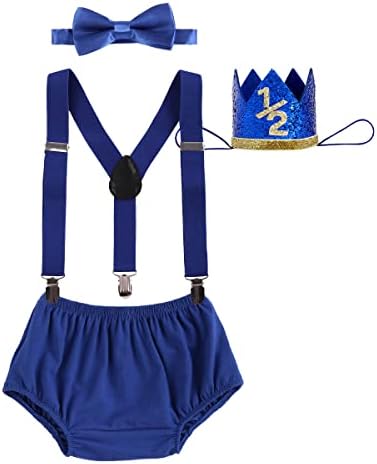 IBTOM CASTLE Baby Boy 12 Birthday Cake Smash Outfit