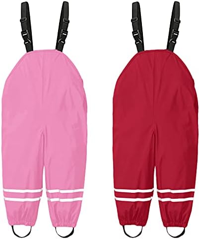 Toddlers Waterproof Rain Pants with Hoods