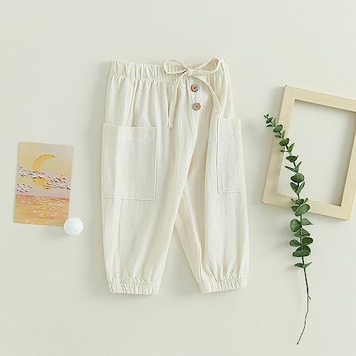 Soft Cotton Linen Joggers for toddlers