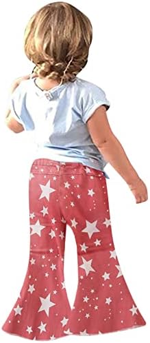 Stars Ruffle Ripped Flare Denim Jeans for Toddlers