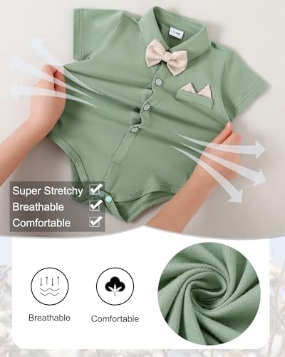 YALLET Baby Boy Formal Suit with Bowtie and Beret 1