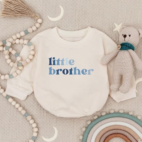Perfect 2-Piece Baby Boy Romper Set Adorable Little Bro Outfit