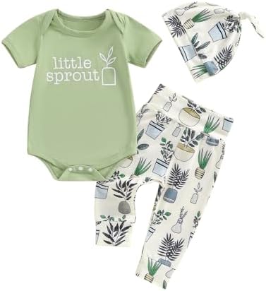 Chloefairy Newborn Summer Romper Set for Baby Boy and Girl