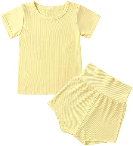 Venjoe Baby 2-Piece Short Sleeve Set with Shorts
