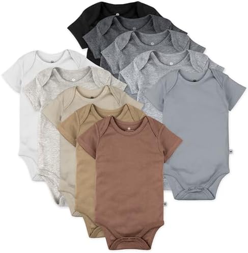 HonestBaby 10-Piece Organic Cotton bodysuits for infant boys and girls