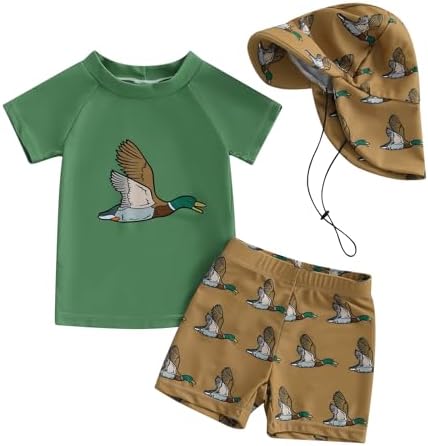 Sprifallbaby Toddler Boy Rash Guard Swimwear Set