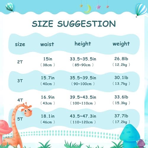 Mazeann Toddler Potty Training Pants Soft Cotton for 2-5 Year Olds