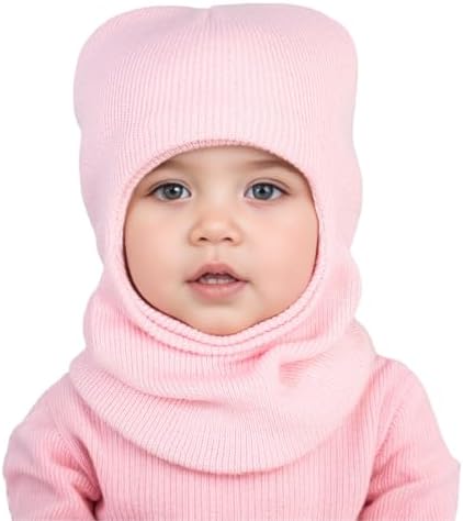 Winter Warm Knitted Hat Scarf Set for Babies Kids