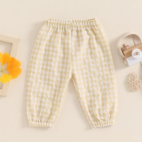 Premium Gingham Pants for Kids - Soft and Cozy for Autumn