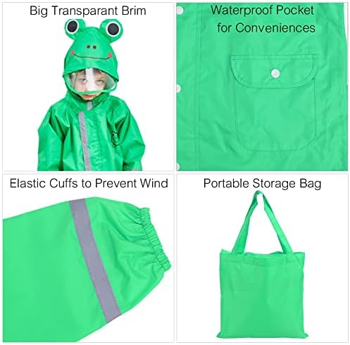 Dynamic 3D Cartoon Raincoat for Girls Waterproof and Comfortable