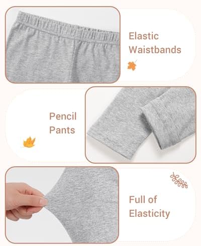 3-Piece Cotton Leggings for Baby Boys and Girls 18M-5T