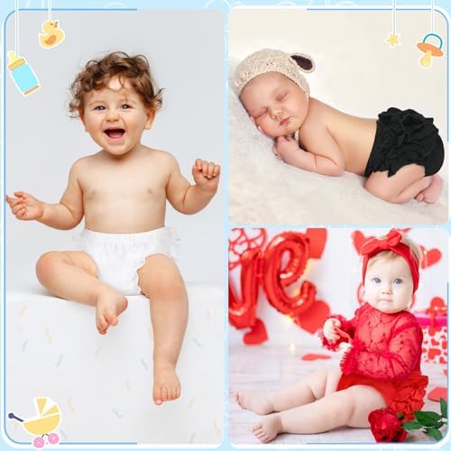 Olreco Baby Bloomers - Soft Stretchy Diaper Covers for Toddler Girls