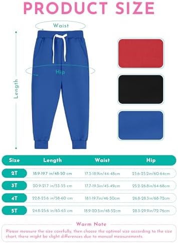 Resinta 3-Pack Toddler Boys Sweatpants