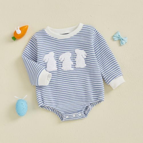 VisGogo Baby HeartClover Sweater Romper - St Patricks Day - 100 Soft Cotton