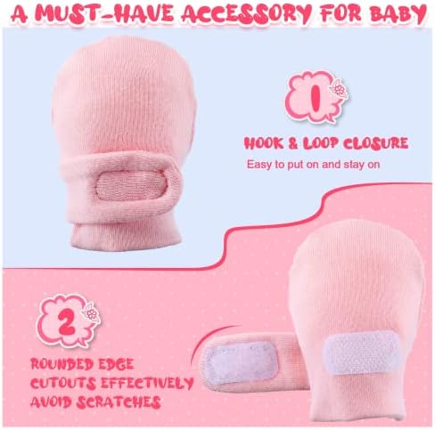 Adjustable Baby Mittens Newborn Cotton Gloves Warm Breathable for Boys