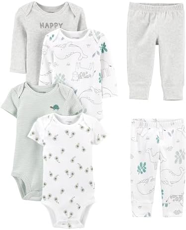 Simple Joys by Carters 6-Piece Unisex Baby Bodysuits Pants Set