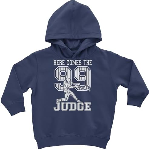 Here Comes The Judge 99 Adorable NY Baseball Toddler Hoodie