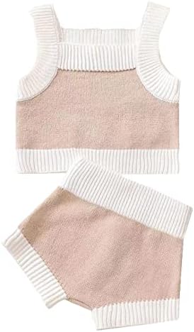 Toddler Baby Girls Knit Summer Outfit Set