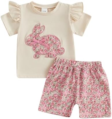 Toddler Girl 4th of July Top and Shorts Set