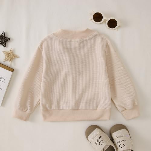 BOUTIKOME Waffle Sweatshirt Toddler Boys