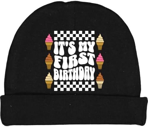 Inktastic 1st Birthday Ice Cream Party Baby Beanie Hat