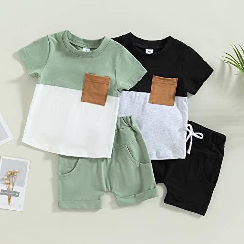LIOMENGZI Toddler Boy Summer T-Shirt Shorts Set