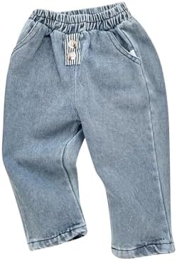 Cotton Elastic Waist Jeans for Toddlers and Boys