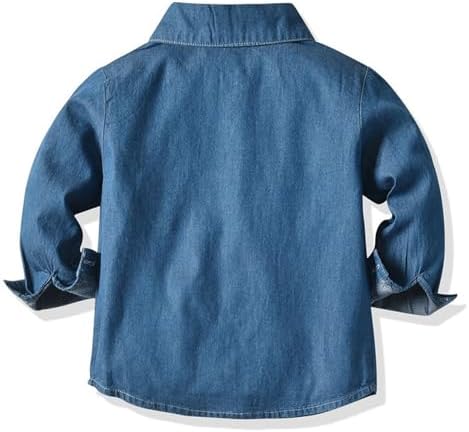 Kapsrqst Button-Down Casual Shirts for Toddler Kids