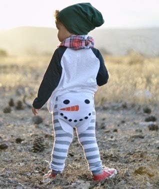 Doodle Pants Winter Snowman Stripes Toddler Leggings 3-24 Months Pull-On