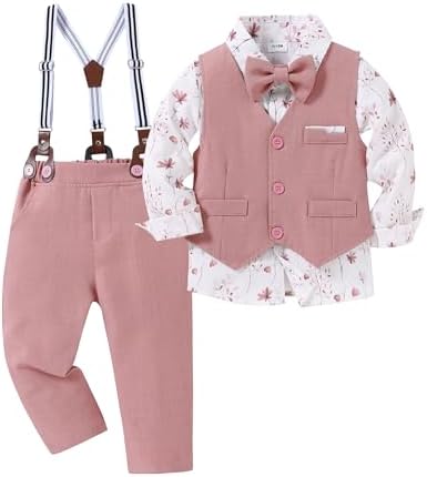 Nilikastta Toddler Boy Formal Suit Wedding Outfit