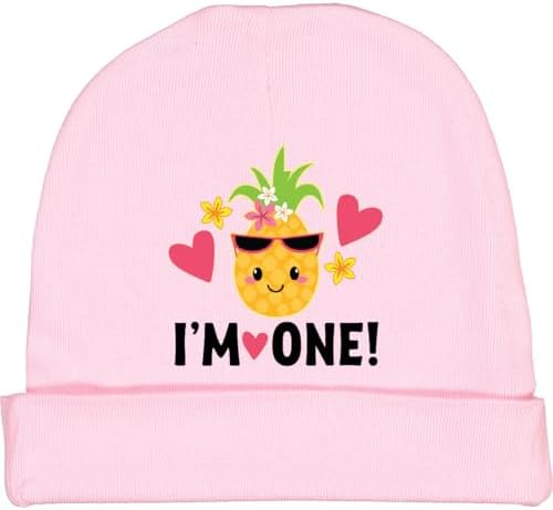Inktastic 1st Birthday Hawaiian Pineapple Baby Beanie Hat