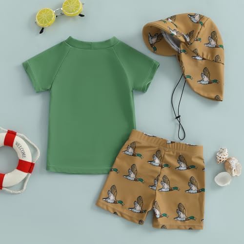 Sprifallbaby Toddler Boy Rash Guard Swimwear Set