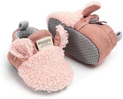 GDSDYM Baby Booties Cozy Fleece Slippers Soft Baby Shoes with Gripper Soles