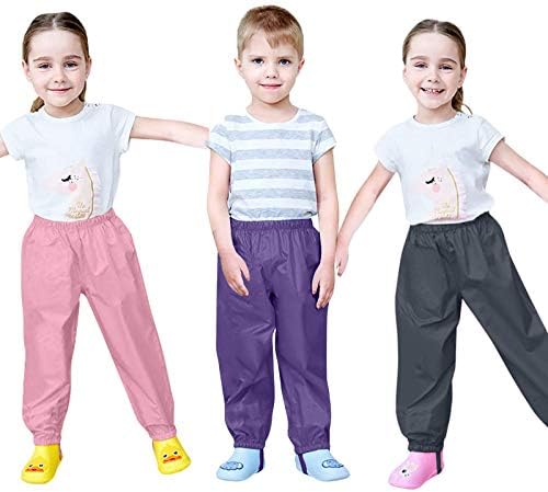 Kids Waterproof Rain Pants with Reflective Strips